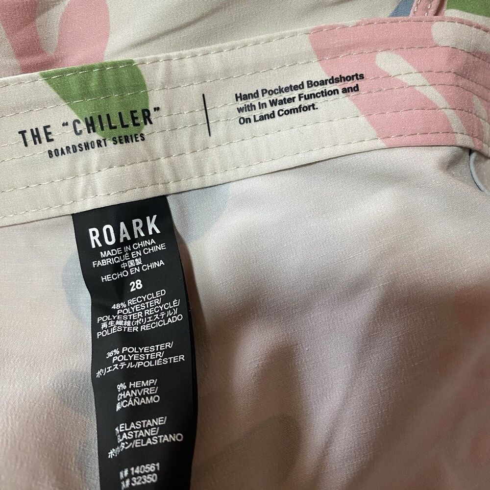 NWT Roark Men’s 28 Chiller Board Shorts Coral Reef - Picture 4 of 10